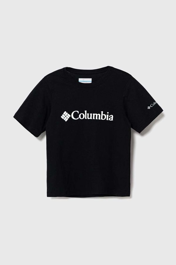 Columbia Dječja pamučna majica kratkih rukava Columbia Valley Creek Short boja: crna, s tiskom