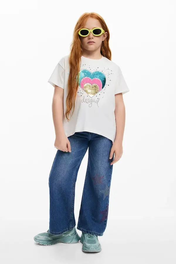 Desigual Dječja pamučna majica kratkih rukava Desigual