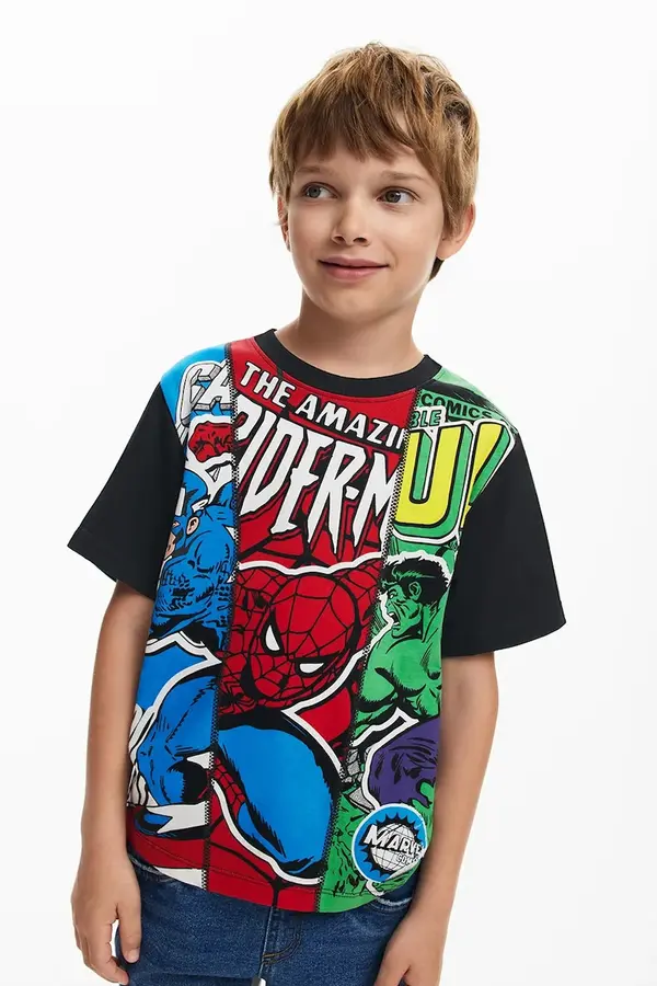 Desigual Dječja pamučna majica kratkih rukava Desigual x Marvel