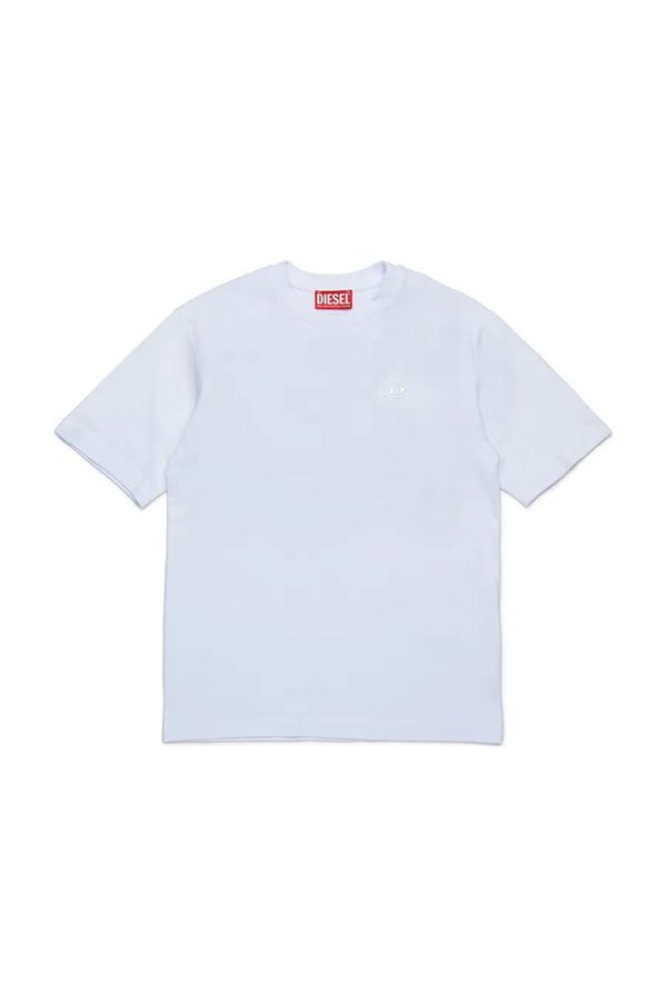 Diesel Dječja pamučna majica kratkih rukava Diesel TBOGGYMEGOVALD OVER T-SHIRT boja: bijela, s tiskom, J02276