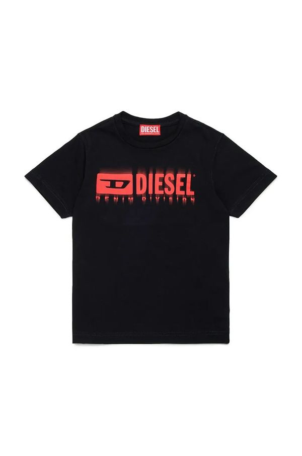 Diesel Dječja pamučna majica kratkih rukava Diesel TDIEGORL6 T-SHIRT boja: crna, s tiskom, J02033