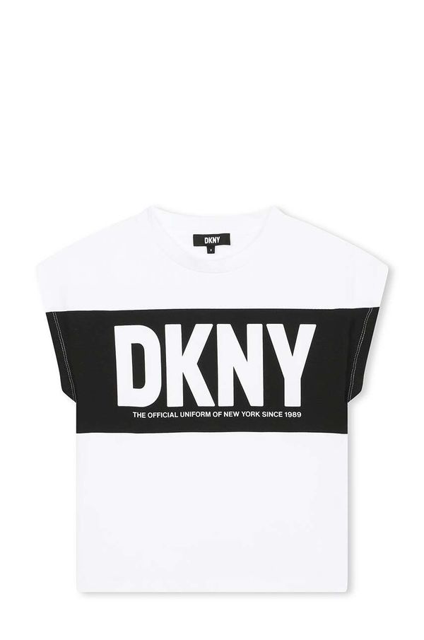 DKNY Dječja pamučna majica kratkih rukava Dkny boja: bijela