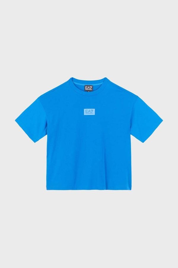EA7 Emporio Armani Dječja pamučna majica kratkih rukava EA7 Emporio Armani s tiskom, 6DBT58 BJ02Z