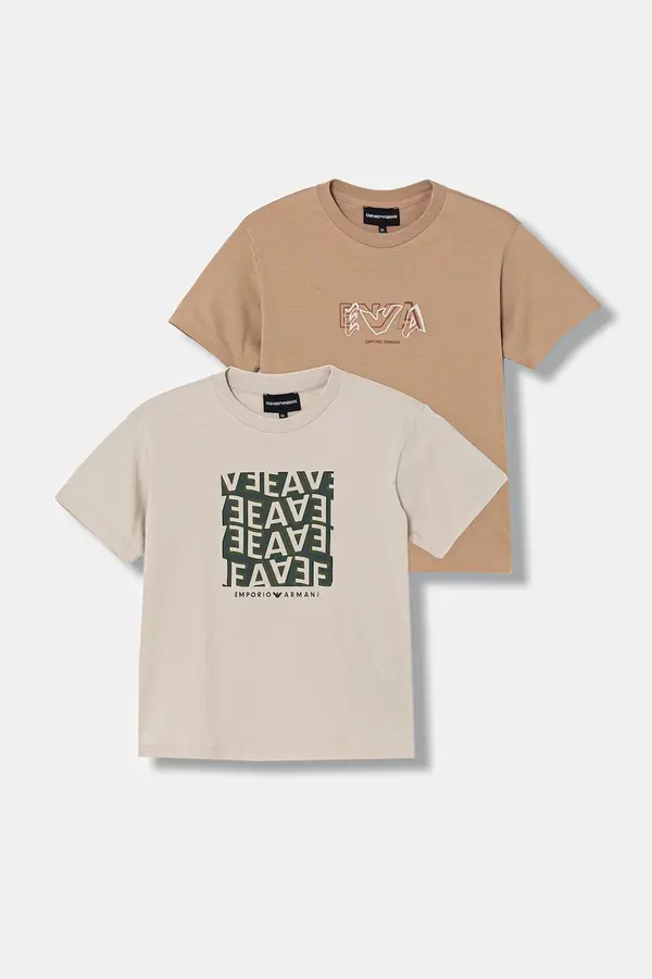Emporio Armani Dječja pamučna majica kratkih rukava Emporio Armani 2-pack