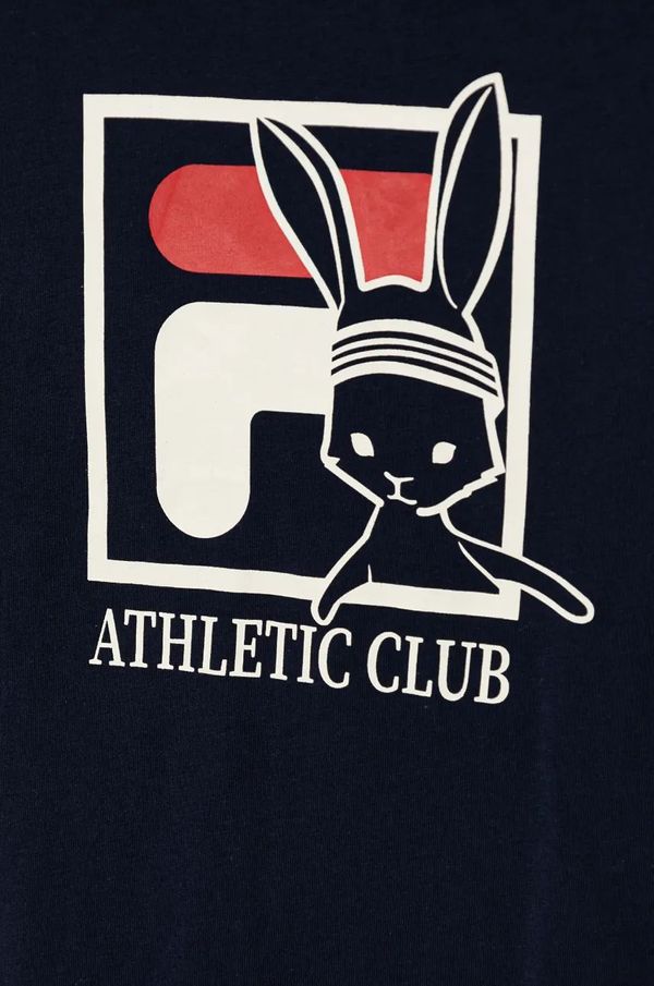 Fila Dječja pamučna majica kratkih rukava Fila LIEG boja: tamno plava, s tiskom, FAK0365