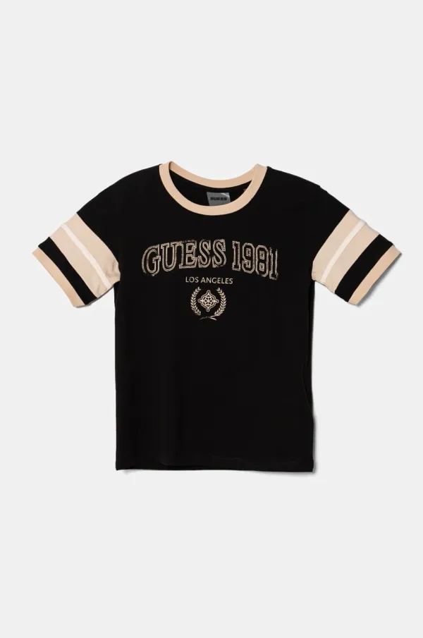 Guess Dječja pamučna majica kratkih rukava Guess boja: crna, J5RI45 KA260