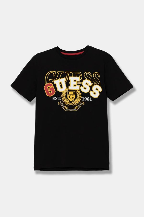 Guess Dječja pamučna majica kratkih rukava Guess boja: crna, s tiskom, L5RI02 K8HM4