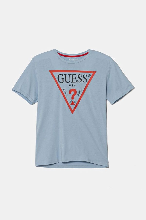 Guess Dječja pamučna majica kratkih rukava Guess s tiskom, L73I55 K8HM0