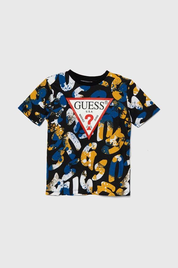 Guess Dječja pamučna majica kratkih rukava Guess s uzorkom, L4YI04 K8HM3