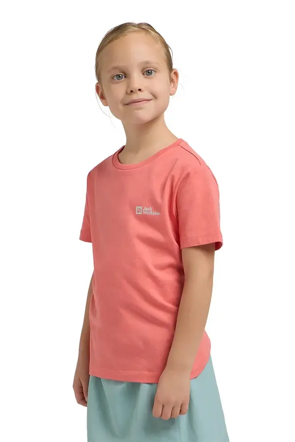 Jack Wolfskin Dječja pamučna majica kratkih rukava Jack Wolfskin ESSENTIAL COTTON T K