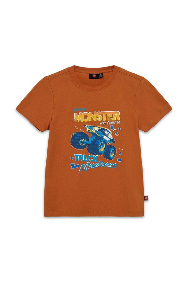 Lego Dječja pamučna majica kratkih rukava Lego LWTANO 611 boja: narančasta, s tiskom, 12011320