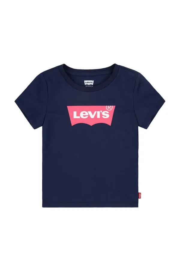Levi's Dječja pamučna majica kratkih rukava Levi's BATWING TEE boja: tamno plava, 4EK825