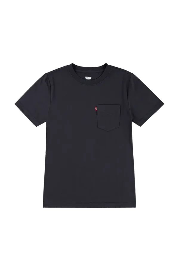 Levi's Dječja pamučna majica kratkih rukava Levi's SUNSET POCKET TEE boja: crna, bez uzorka, 8EM359