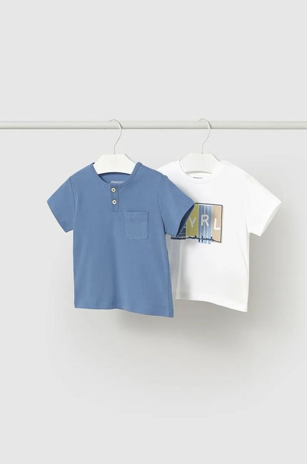 Mayoral Dječja pamučna majica kratkih rukava Mayoral 2-pack s tiskom, 1060