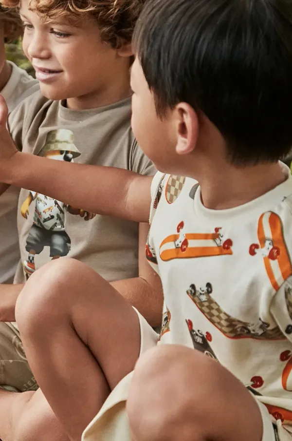 Mayoral Dječja pamučna majica kratkih rukava Mayoral boja: narančasta, s uzorkom, 3038