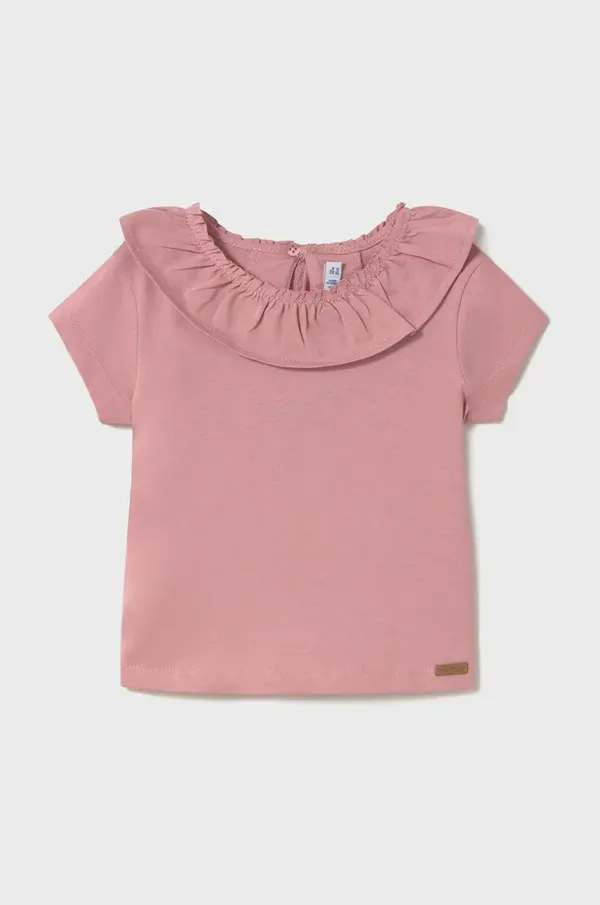 Mayoral Dječja pamučna majica kratkih rukava Mayoral boja: ružičasta, 1045