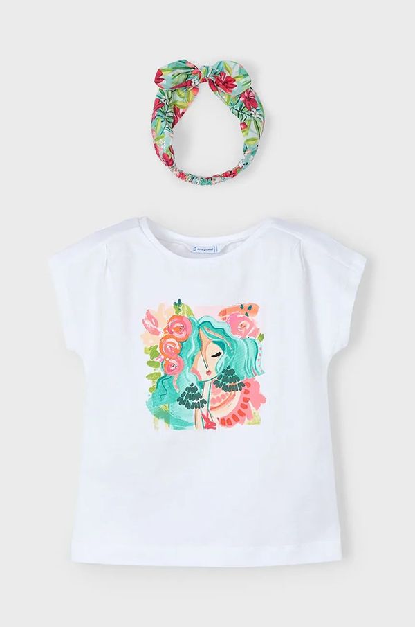 Mayoral Dječja pamučna majica kratkih rukava Mayoral boja: ružičasta, 3009