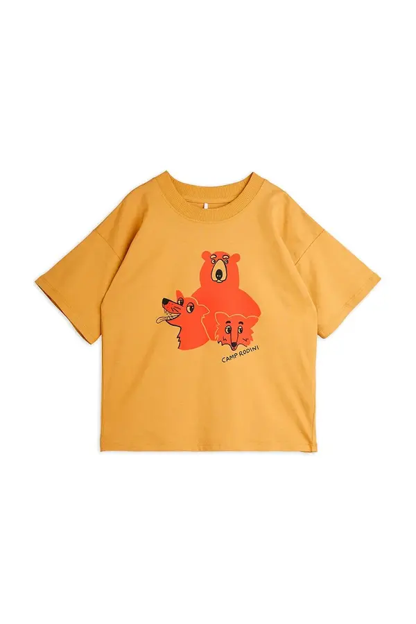Mini Rodini Dječja pamučna majica kratkih rukava Mini Rodini Camp Rodini