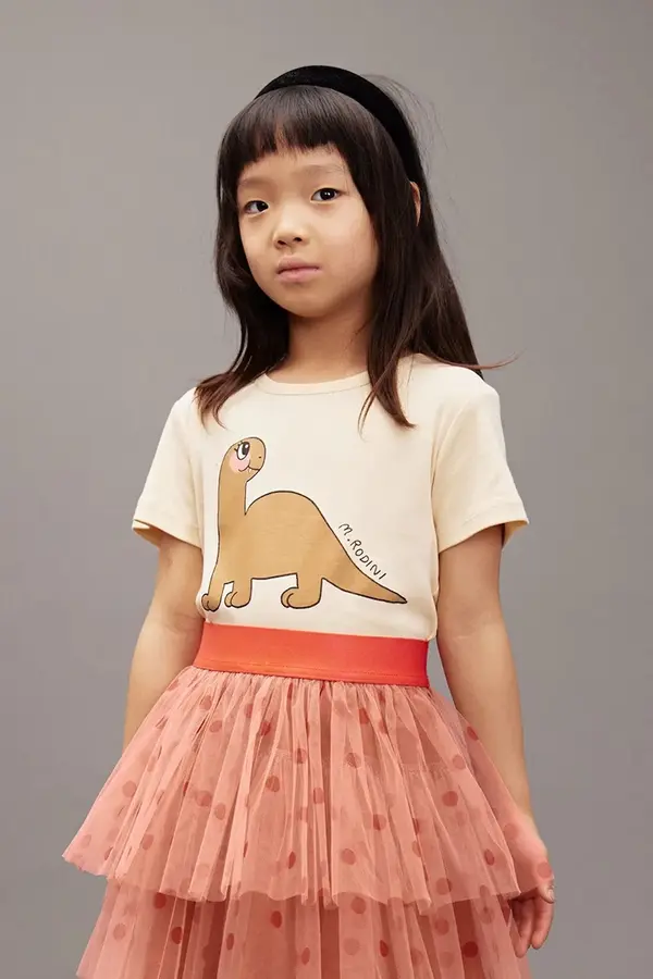 Mini Rodini Dječja pamučna majica kratkih rukava Mini Rodini Dino