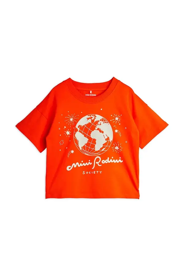 Mini Rodini Dječja pamučna majica kratkih rukava Mini Rodini Mini Rodini society