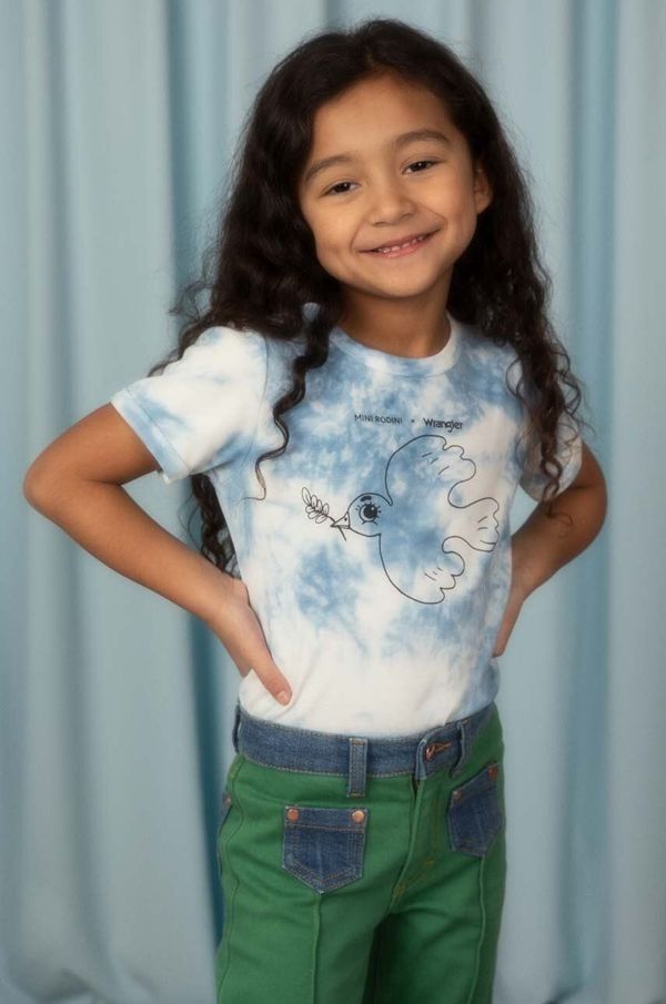 Mini Rodini Dječja pamučna majica kratkih rukava Mini Rodini Mini Rodini x Wrangler s uzorkom