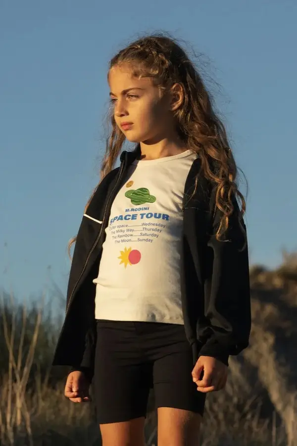 Mini Rodini Dječja pamučna majica kratkih rukava Mini Rodini Space tour