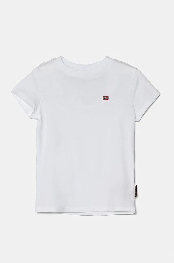 Napapijri Dječja pamučna majica kratkih rukava Napapijri SALIS SS 2 boja: bijela, bez uzorka, NP0A4GEH0021