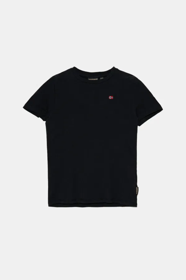 Napapijri Dječja pamučna majica kratkih rukava Napapijri SALIS SS 2 boja: tamno plava, bez uzorka, NP0A4GEH0411