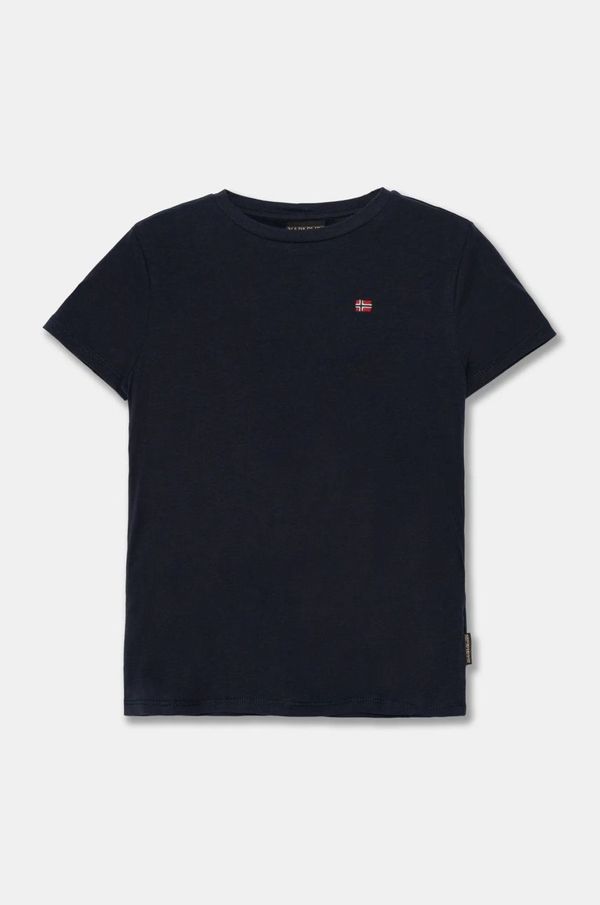 Napapijri Dječja pamučna majica kratkih rukava Napapijri SALIS SS 2 boja: tamno plava, bez uzorka, NP0A4GEH1761