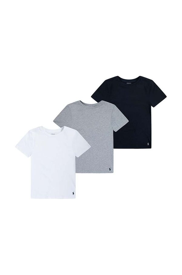 Polo Ralph Lauren Dječja pamučna majica kratkih rukava Polo Ralph Lauren 3-pack boja: siva, bez uzorka, 9P5030
