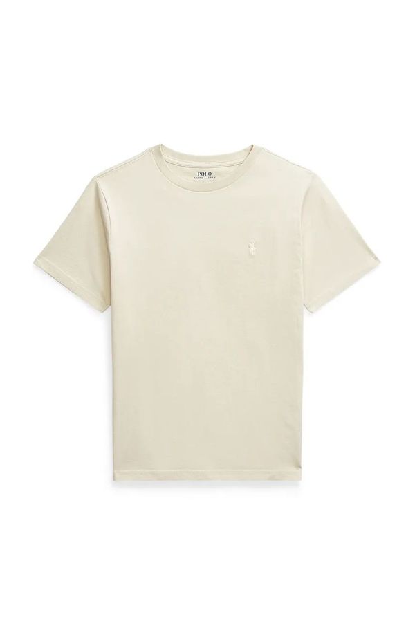 Polo Ralph Lauren Dječja pamučna majica kratkih rukava Polo Ralph Lauren boja: bež, bez uzorka, 323832904182