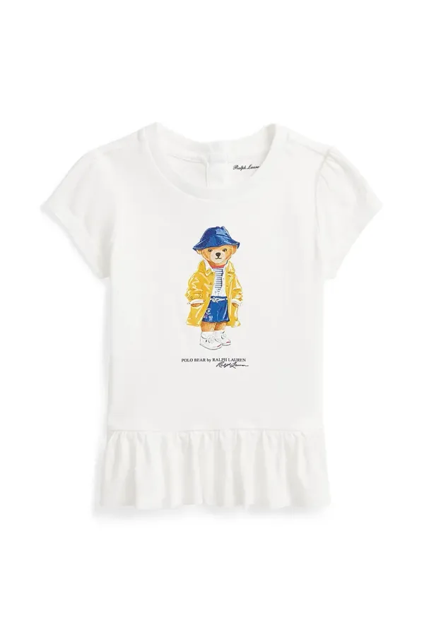 Polo Ralph Lauren Dječja pamučna majica kratkih rukava Polo Ralph Lauren boja: bijela, 310958222001