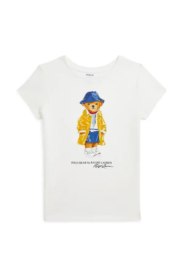 Polo Ralph Lauren Dječja pamučna majica kratkih rukava Polo Ralph Lauren boja: bijela, 313957377001