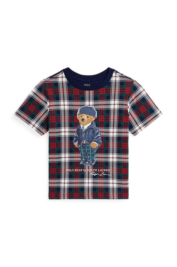 Polo Ralph Lauren Dječja pamučna majica kratkih rukava Polo Ralph Lauren boja: bordo, s uzorkom, 322953041001