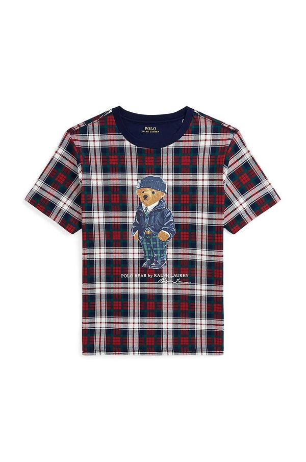 Polo Ralph Lauren Dječja pamučna majica kratkih rukava Polo Ralph Lauren boja: bordo, s uzorkom, 323953041001