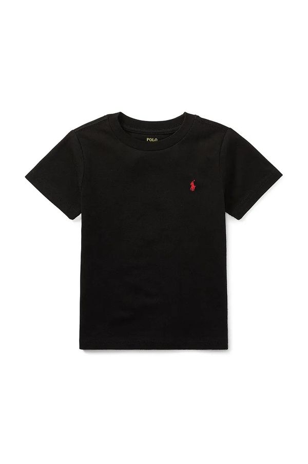 Polo Ralph Lauren Dječja pamučna majica kratkih rukava Polo Ralph Lauren boja: crna, bez uzorka, 322832904036