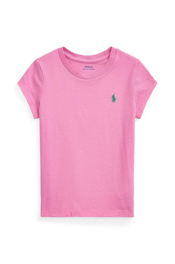 Polo Ralph Lauren Dječja pamučna majica kratkih rukava Polo Ralph Lauren boja: ružičasta, 312833549081