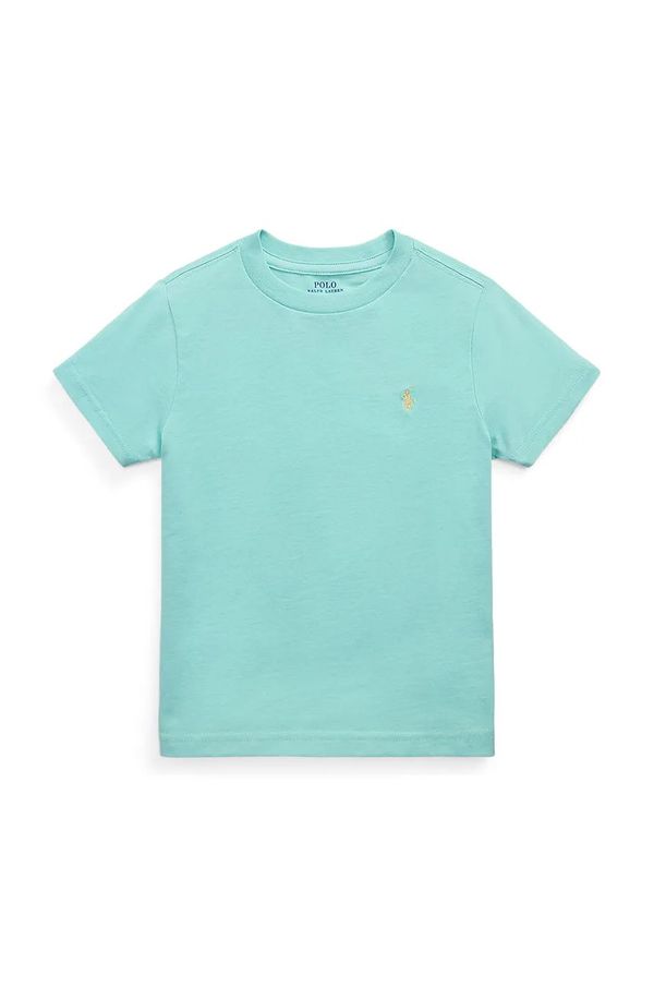 Polo Ralph Lauren Dječja pamučna majica kratkih rukava Polo Ralph Lauren boja: tirkizna, bez uzorka, 322832904176