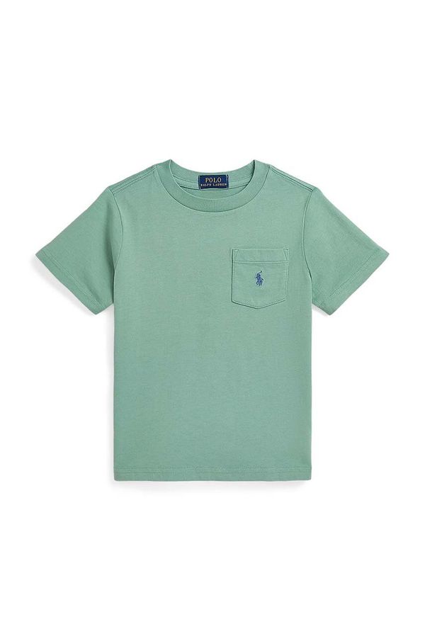 Polo Ralph Lauren Dječja pamučna majica kratkih rukava Polo Ralph Lauren boja: zelena, bez uzorka, 322942066005