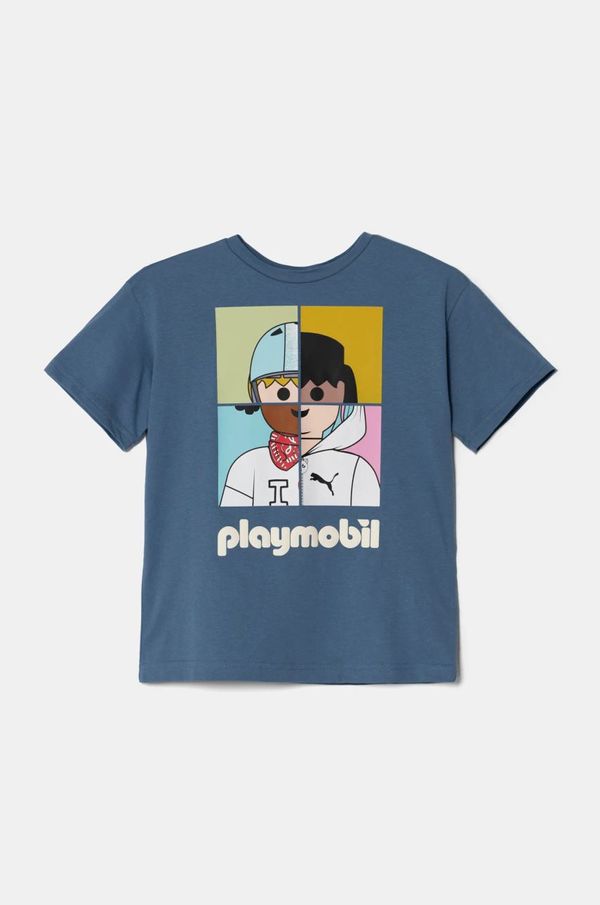 Puma Dječja pamučna majica kratkih rukava Puma X PLAYMOBIL s tiskom, 627394