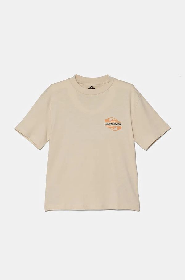 Quiksilver Dječja pamučna majica kratkih rukava Quiksilver FUN ZONE SS boja: bež, s tiskom, EQBZT04774