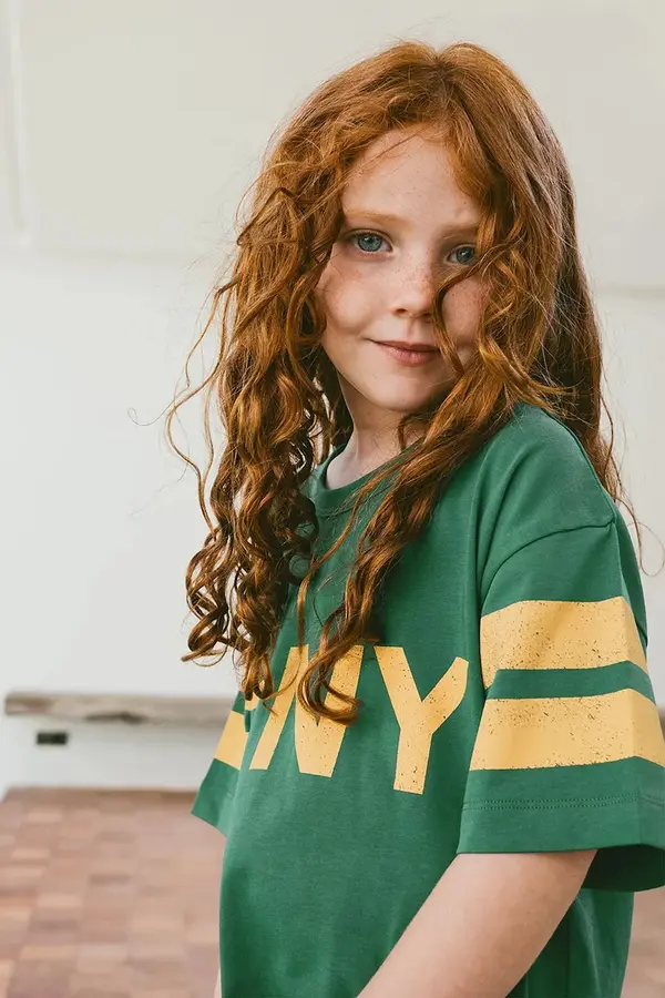 Tinycottons Dječja pamučna majica kratkih rukava Tinycottons STRIPES LOGO TEE