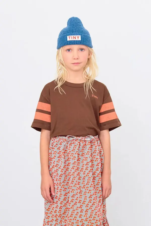 Tinycottons Dječja pamučna majica kratkih rukava Tinycottons STRIPES LOGO TEE