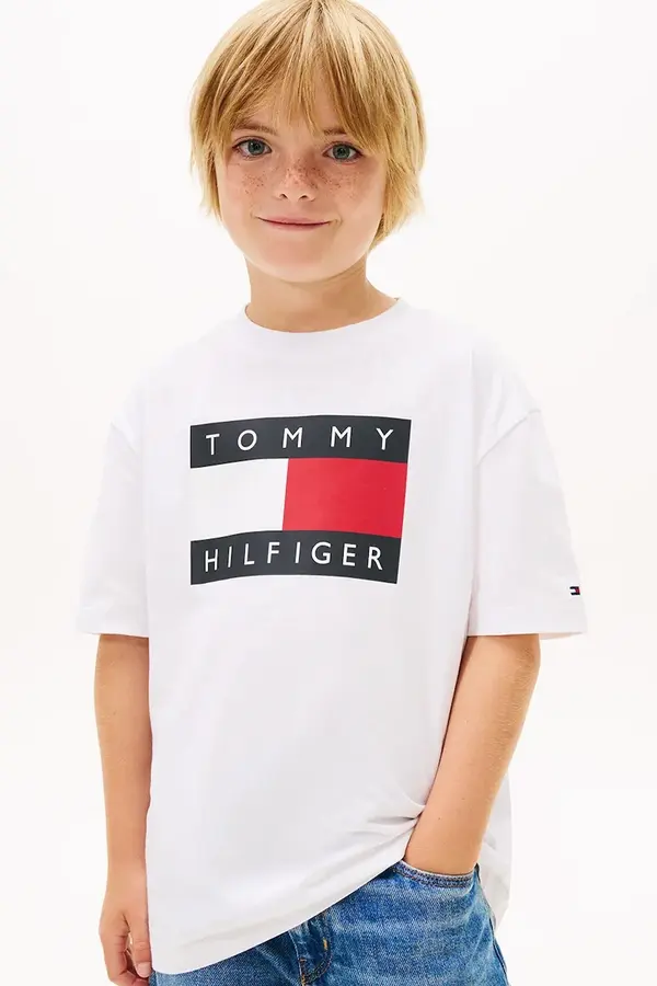 Tommy Hilfiger Dječja pamučna majica kratkih rukava Tommy Hilfiger