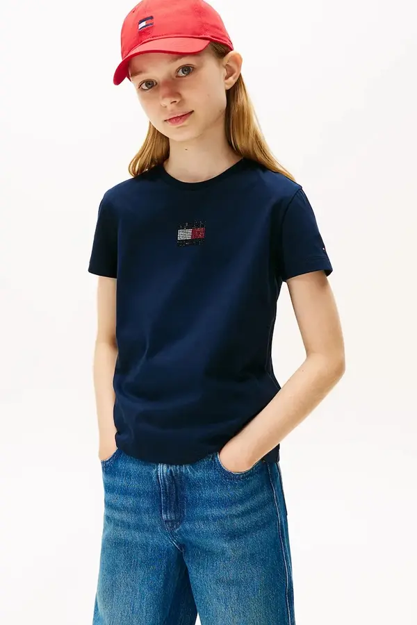 Tommy Hilfiger Dječja pamučna majica kratkih rukava Tommy Hilfiger
