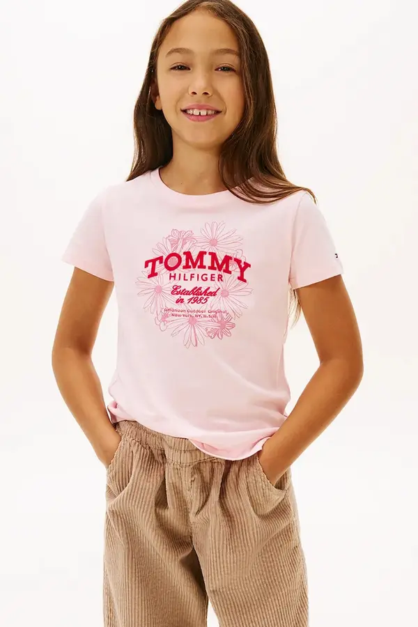 Tommy Hilfiger Dječja pamučna majica kratkih rukava Tommy Hilfiger
