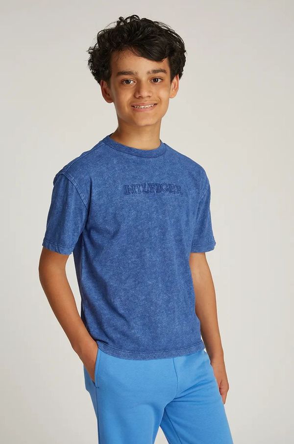 Tommy Hilfiger Dječja pamučna majica kratkih rukava Tommy Hilfiger s aplikacijom, KB0KB09359