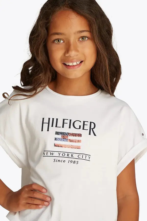Tommy Hilfiger Dječja pamučna majica kratkih rukava Tommy Hilfiger
