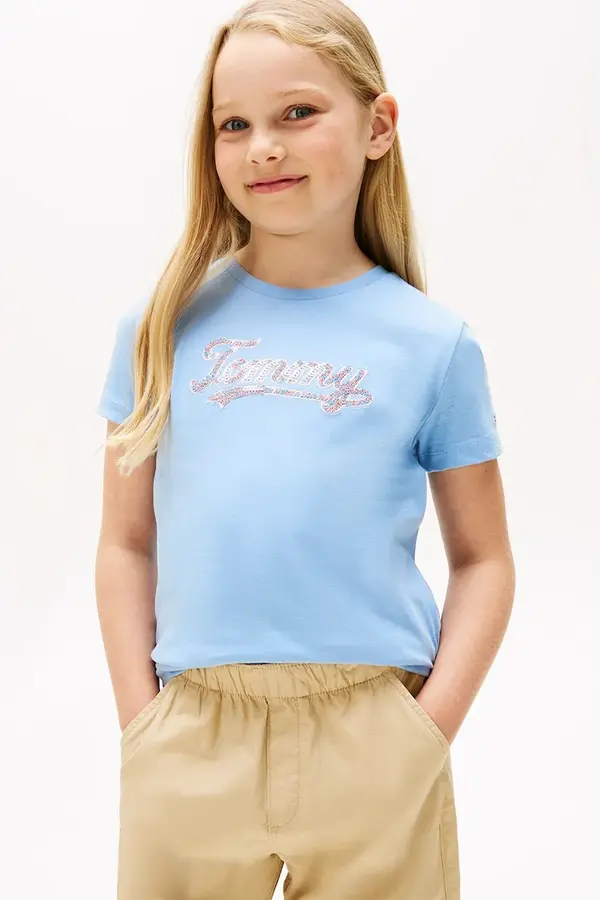 Tommy Hilfiger Dječja pamučna majica kratkih rukava Tommy Hilfiger