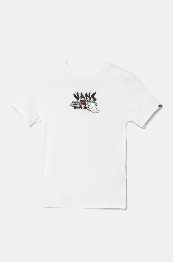 Vans Dječja pamučna majica kratkih rukava Vans Copout boja: bijela, s tiskom, VN000MK1WHT1